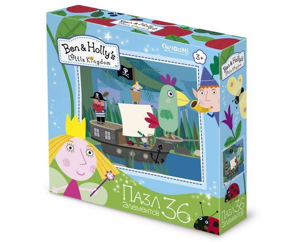 ORIGAMI 02851 Пазл Ben & Holly "Пиратское приключение", 36 элементов