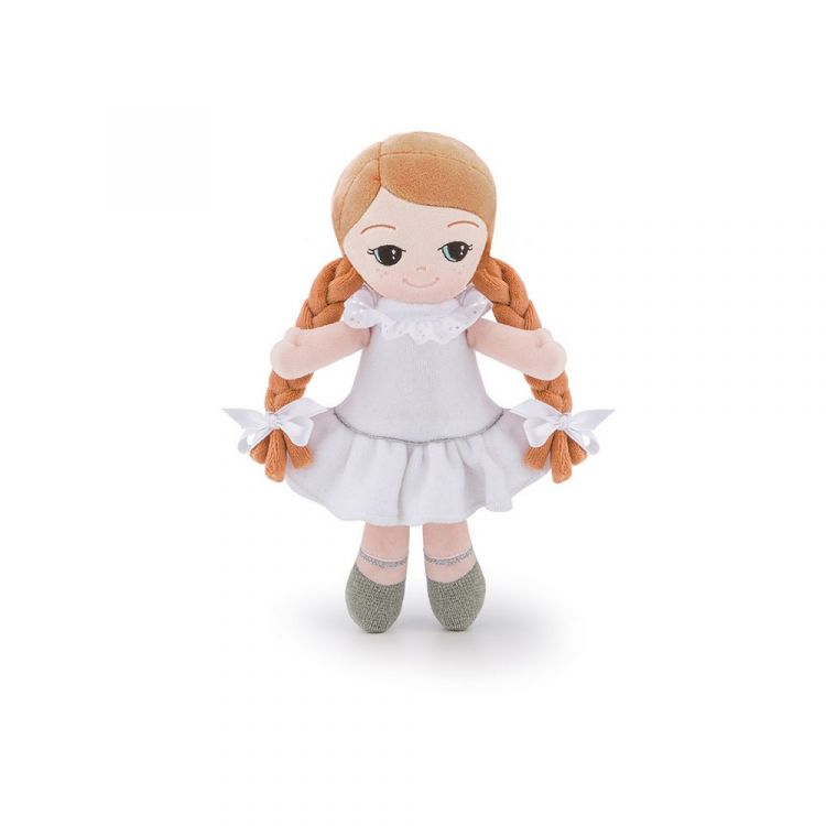 Trudi 64454 Мягкая кукла в белом платье, 24 см