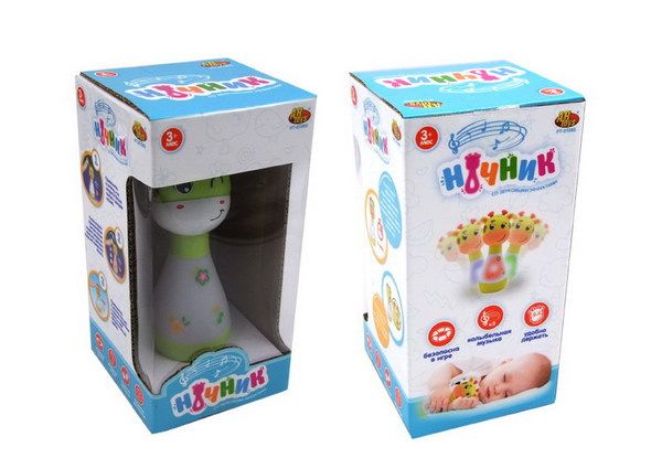 ABtoys PT-01095 Ночник для малышей "Жирафик", со световыми и звуковыми эффектами