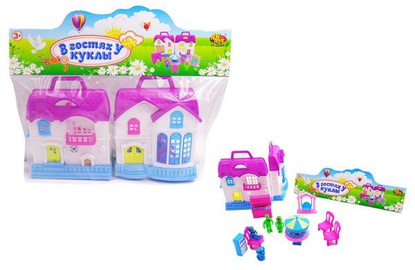 ABtoys. В гостях у куклы PT-00476 Дом "В гостях у куклы", с мебелью и человечками