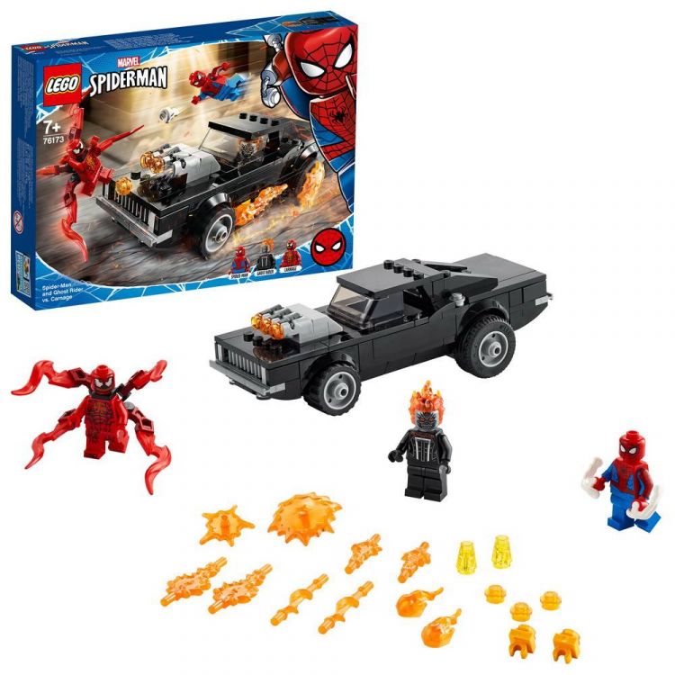 LEGO (Лего) 76173-L Конструктор LEGO Super Heroes Человек-Паук и Призрачный Гонщик против Карнажа