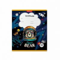 ErichKrause 46562ЕК Тетрадь ученическая 12л КЛЕТКА Space Bear (в плёнке по 10 шт.)
