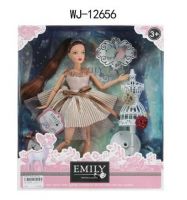 ABtoys (АБтойс) WJ-12656 Кукла ABtoys Emily Розовая серия с маникеном и аксессуарами, 30см
