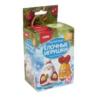 LORI Ир-011 Набор для творчества LORI Роспись ёлочных игрушек Дед Мороз и колокольчик 3D Art