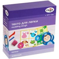 Гамма 0509206 Тесто для лепки Гамма Малыш Животные с карточками 5 цветов