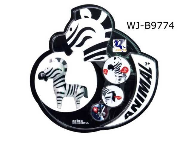 JUNFA RS6199-Zebra Фигурка мини-животного. Зебра, световые и звуковые эффекты