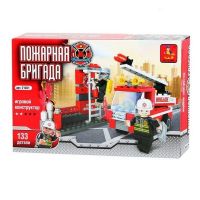 Ausini 21401 Конструктор Пожарная машина "Пожарная бригада", 133 дет.