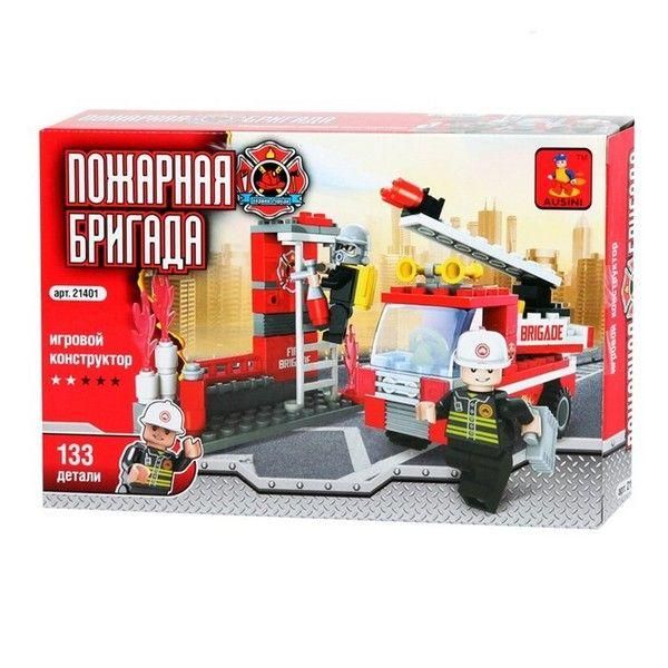 Ausini 21401 Конструктор Пожарная машина "Пожарная бригада", 133 дет.
