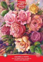 ErichKrause 45439EK Альбом для рисования с бумагой для акварели на клею ArtBerryРозы, А4, 20 листов