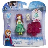 Hasbro B9249 Холодное сердце Маленькое королевство, Мини-кукла Анна на платформе-снежинке