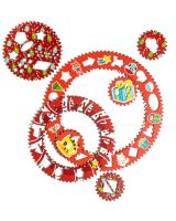 Woodlandtoys 122110 Набор для рисования Woodlandtoys Спирограф Новый год 25,5*25,5*0,3 см