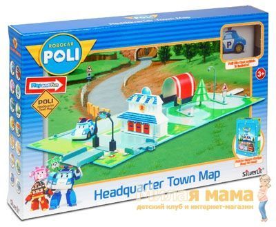 Robocar POLI 83280 Набор «Город» Штабквартира ( металлическая машинка Поли в комплекте)