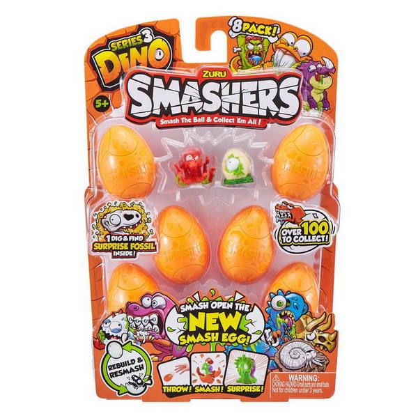 ZURU 7438 Дино-сюрприз Smashers в яйце, 8 шт. ZURU 7438 Дино-сюрприз Smashers в яйце, 8 шт.