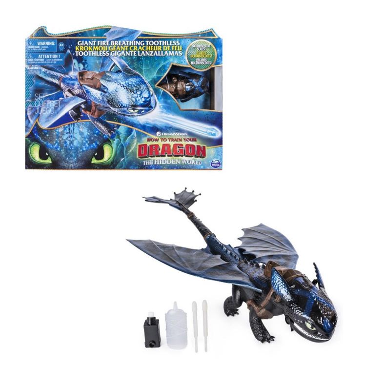 Spin Master 66555 Dragons 3 Большой дракон Беззубик, дышит огнем