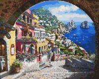 Раскраски по номерам. Картина Лестница к морю, 40*50 см