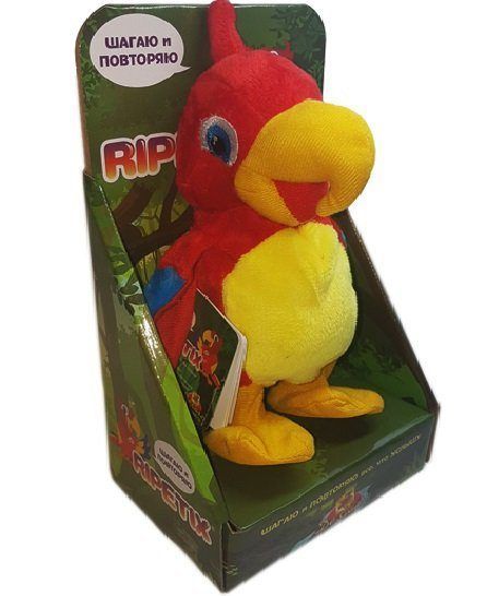 Decar2 26138-1 Интерактивная мягкая игрушка Попугай Ripetix, в подарочной упаковке