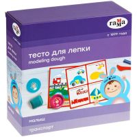 Гамма 0509207 Тесто для лепки Гамма Малыш Транспорт с карточками 5 цветов