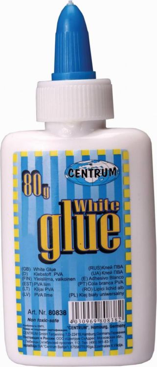 Centrum 80838 Клей ПВА белый канцелярский, 80 мл