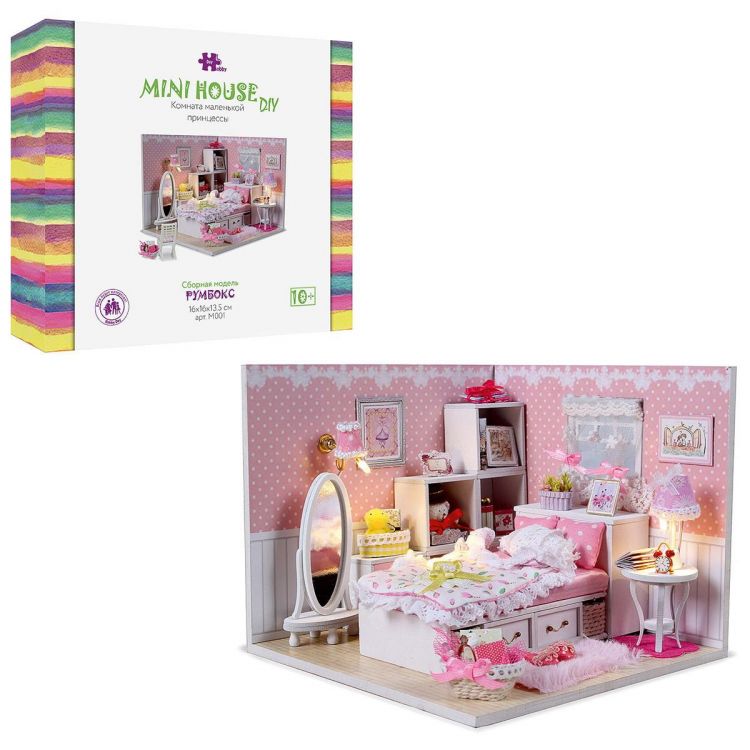 Hobby Day M001 Сборная модель Hobby Day Румбокс Mini house Комната маленькой принцессы Hobby Day M001 Сборная модель Hobby Day Румбокс Mini house Комната маленькой принцессы