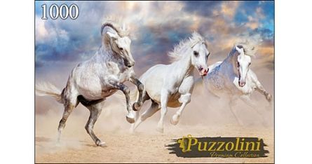 Puzzolini 7702 Пазл Белые скакуны, 1000 элементов
