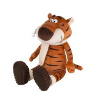 Maxitoys MT-MRT022114-20 Мягкая Игрушка Maxitoys Luxury, Тигр Костян в Вязаном Шарфе и Уггах, 20 см СИМВОЛ ГОДА 2022