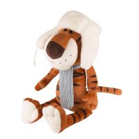 Maxitoys MT-MRT022116-20 Мягкая Игрушка Maxitoys Luxury, Тигр Федя в Ушанке и Вязаном Шарфе, 20 см СИМВОЛ ГОДА 2022
