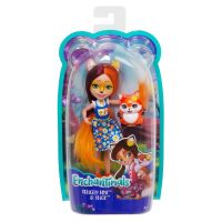 Mattel FXM71 Энчантималс Кукла Фелисити Лис с любимой зверушкой, 15 см