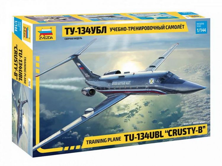 Звезда (ZVEZDA) 7036з Сборная модель ZVEZDA Учебно-тренировочный самолет Ту-134УБЛ 1:144