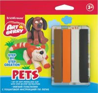 ErichKrause 38537 Набор для лепки Домашние животные (Pets Step-by-step Сreation Artberry), 4 цвета