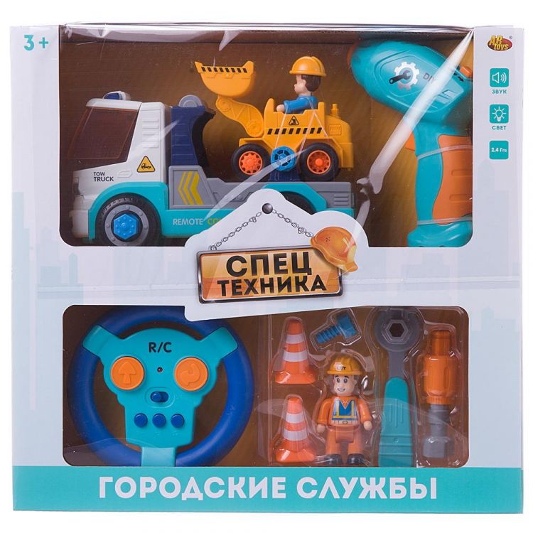 ABtoys (АБтойс) C-00441 Машинка-конструктор на радиоуправлении Abtoys Cпецтехника серия Городские службы Автовоз и трактор, со звуковыми и световыми эффектами ABtoys (АБтойс) C-00441 Машинка-конструктор на радиоуправлении Abtoys Cпецтехника серия Городские службы Автовоз и трактор, со звуковыми и световыми эффектами