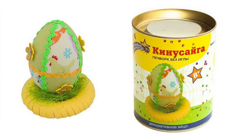 Волшебная мастерская ПЯЦК-02-no Кинусайга. Набор для творчества 3D Декоративное яйцо 10х7см Волшебная мастерская ПЯЦК-02-no Кинусайга. Набор для творчества 3D Декоративное яйцо 10х7см