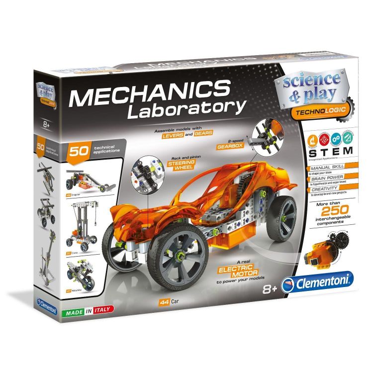 Clementoni 75008 Конструктор Большая лаборатория механики, 250 деталей