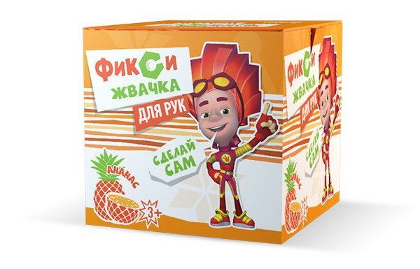 ПК ВИСМА 885пл Набор для экспериментов. Фикси-опыты. Жвачка для рук "Ананас"