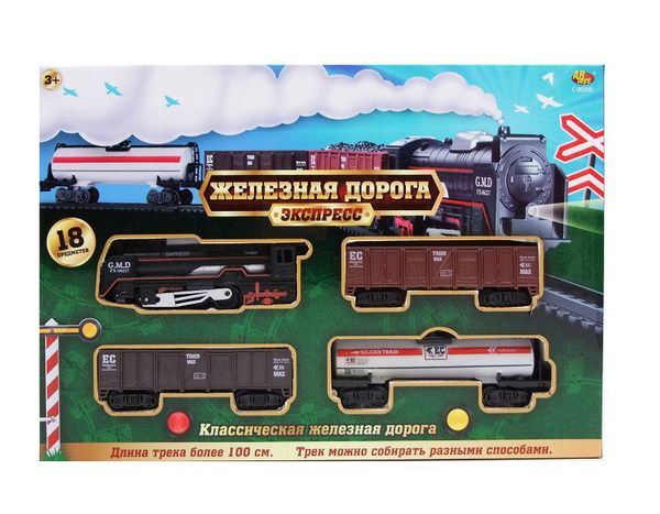 ABtoys (АБтойс) C-00350 Железная дорога "Экспресс", длина трека более 100см ABtoys (АБтойс) C-00350 Железная дорога "Экспресс", длина трека более 100см