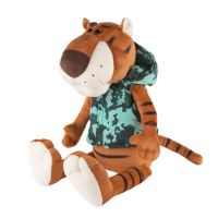 Maxitoys MT-MRT022117-20 Мягкая Игрушка Maxitoys Luxury, Тигр Федя в Жилетке Милитари, 20 см СИМВОЛ ГОДА 2022