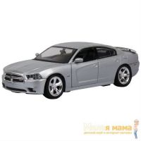 Motormax 73354 Коллекционная модель машины 2011 Dodge Charger R/T, 1:24, серебристая