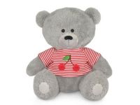 LAVA Л8546F Медвежонок Масик в маечке с вишнями музыкальный, 17,5 см