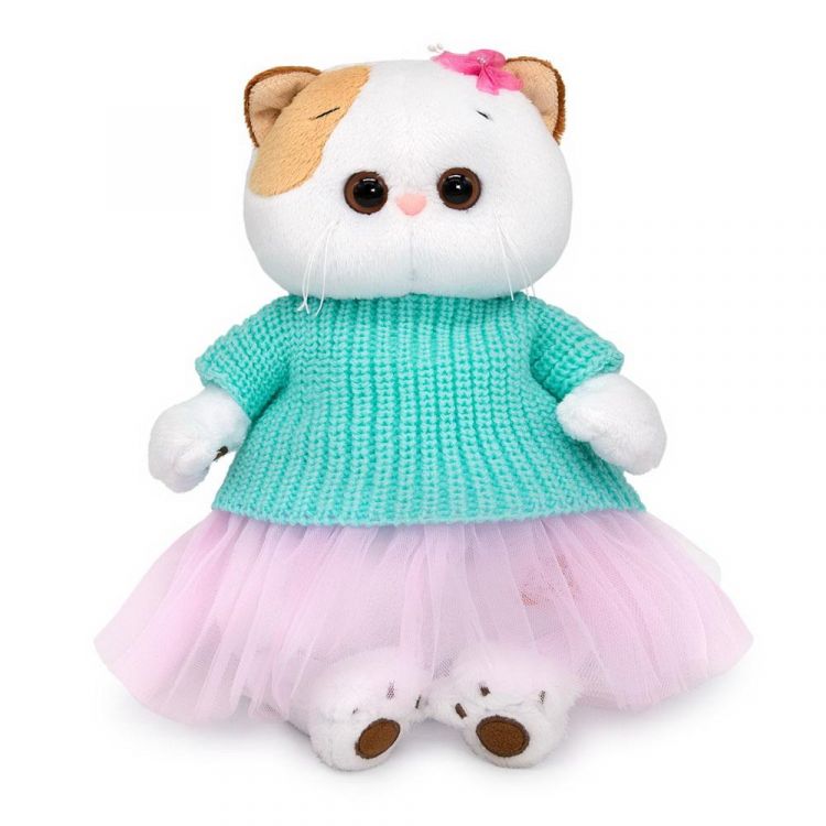 BUDI BASA LK24-083 Мягкая игрушка BUDI BASA Кошка Ли-Ли в вязаной кофте