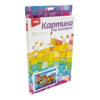 LORI Ркн-030 Набор для творчества LORI Картина по номерам для малышей Сильный экскаватор