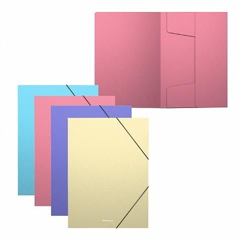 ErichKrause 50401ЕК Папка для тетрадей ErichKrause Matt Pastel на резинках пластиковая A5+, 4 вида
