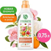 SYNERGETIC 110075 Кондиционер для белья SYNERGETIC Цветущий апельсин и роза 0,75л