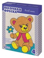 Десятое королевство 02605ДК Набор для творчества. Песочная фреска "Милый мишка" (рамка из картона)