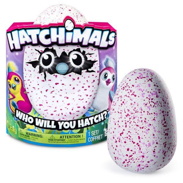 Spin Master 19100 Интерактивная игрушка Hatchimals Пингвинчик розовый