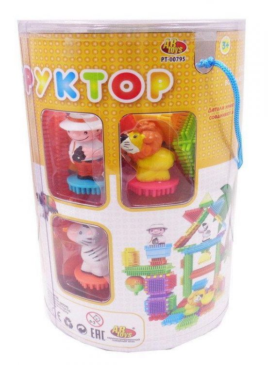ABtoys PT-00795 Конструктор со щетинками "Кид Блок", 90 деталей
