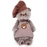 BUDI BASA Ks19-063 Мягкая игрушка Кот Басик бариста, 19 см