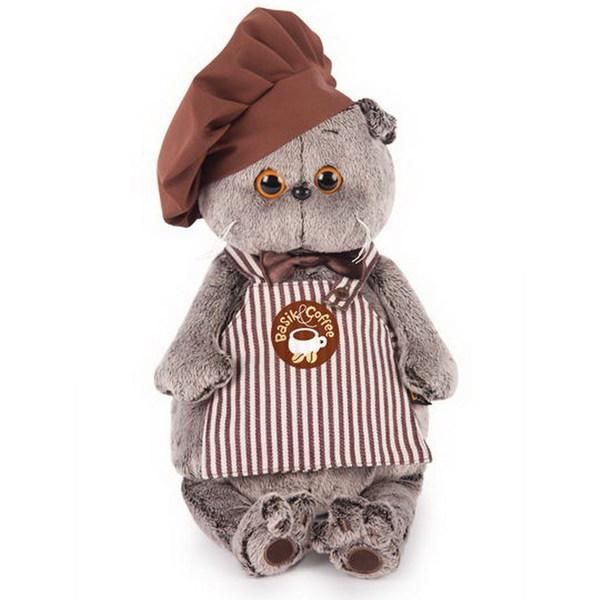 BUDI BASA Ks19-063 Мягкая игрушка Кот Басик бариста, 19 см