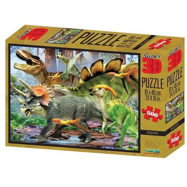 Prime 3D 10154-SBM Пазл 3D 500 Прогулка с динозаврами