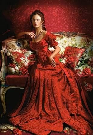 Пазл Castorland 1500 деталей, Девушка в красном, средний размер элементов 1,6?1,4 см