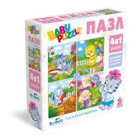 ORIGAMI 04894 Пазл 4в1  Для девочек. 4-6-9-12 эл.+магнит