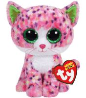 TY 36189 Beanie Boo's Мягкая игрушка Котенок Sophie розовый, 15 см
